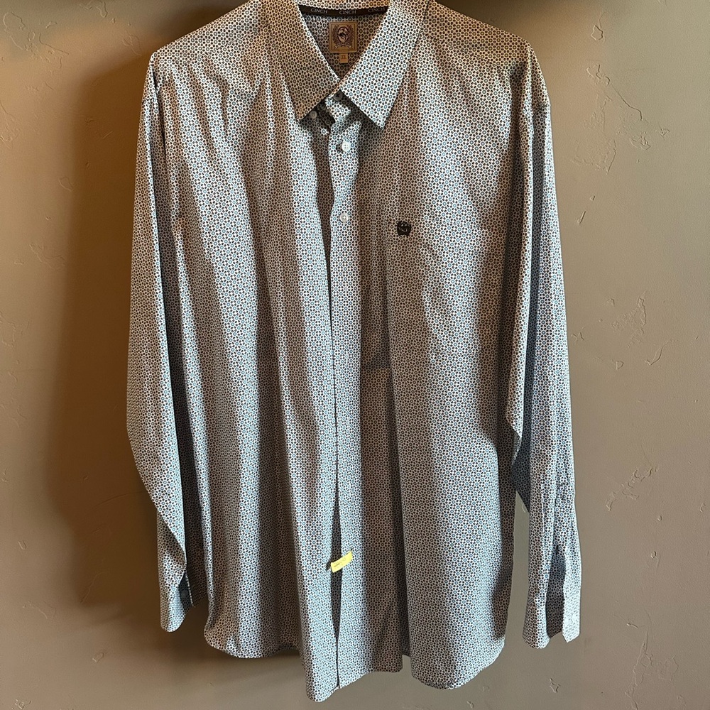Cinch Gray/blue Casual Button Down Shirt